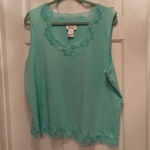 Talbots lace trimmed Cami top